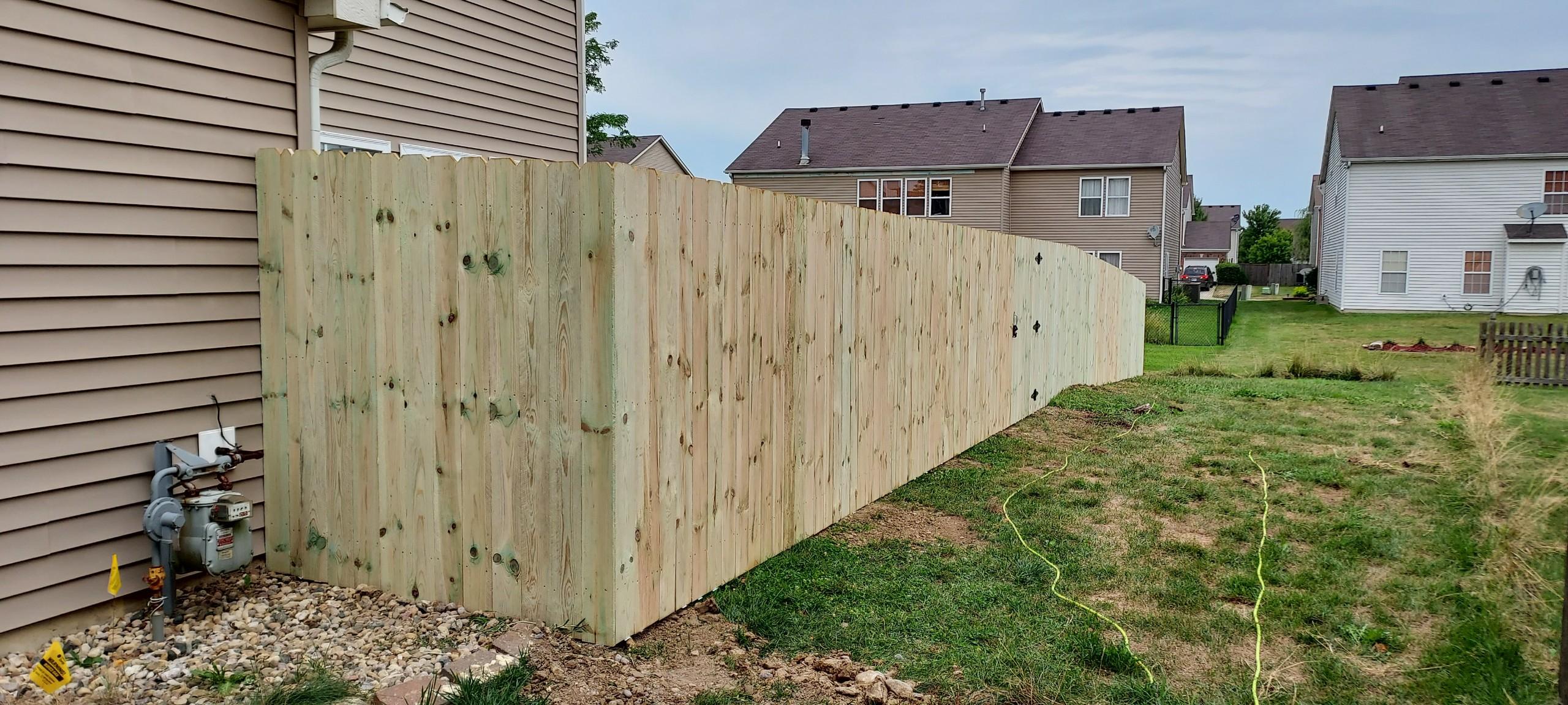 wood privacy fence replacement in Indianapolis