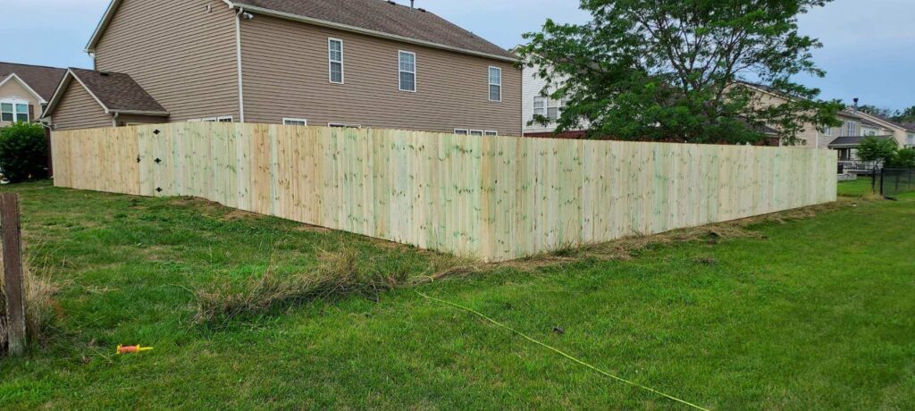 contractor wood privacy fence installation in Indianapolis