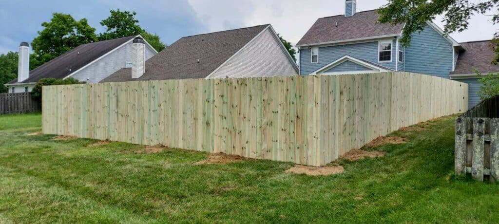 residential wood privacy fence installation in Indianapolis