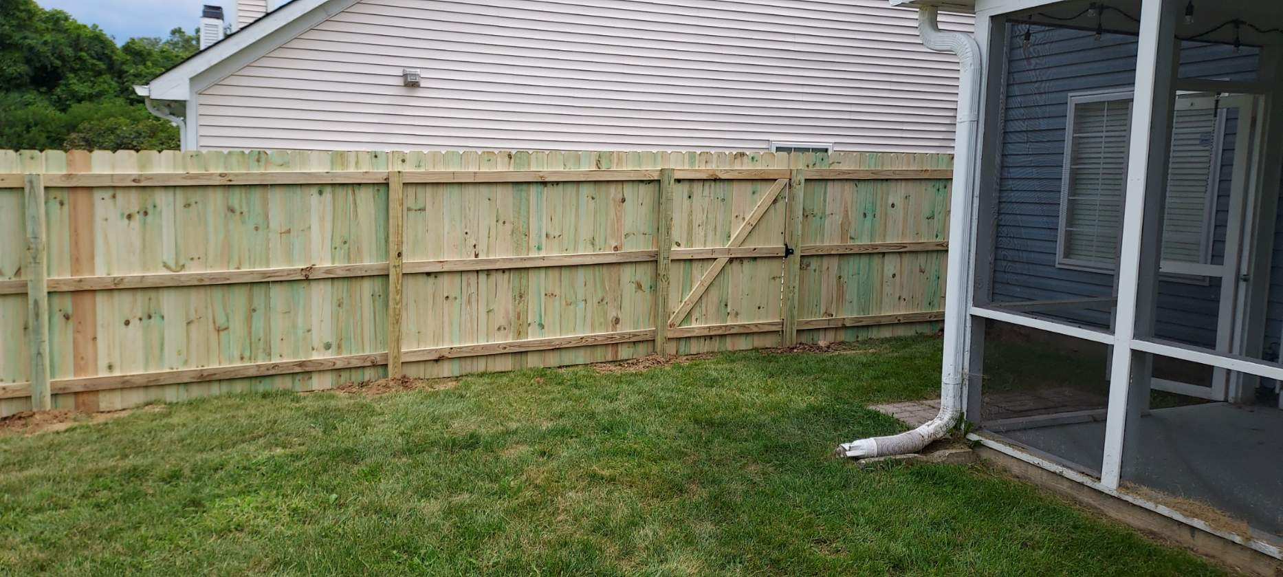wooden privacy fence installation in Indianapolis