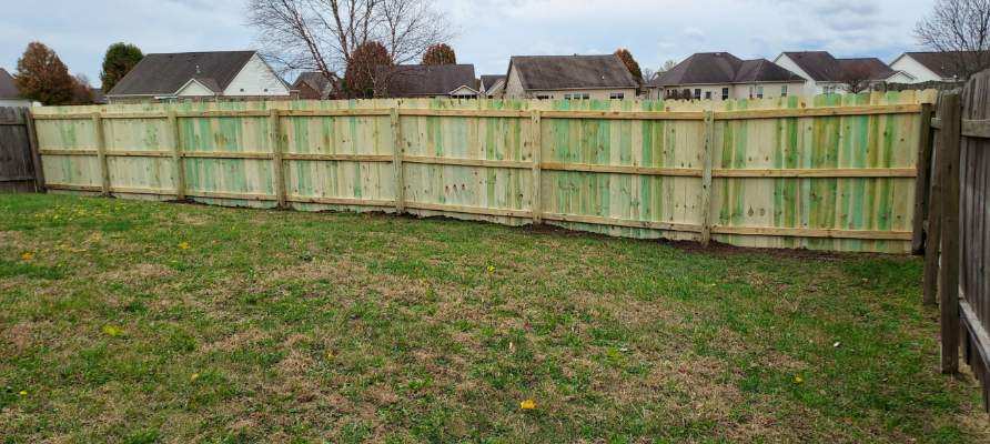 replacing wood private fence in Indianapolis