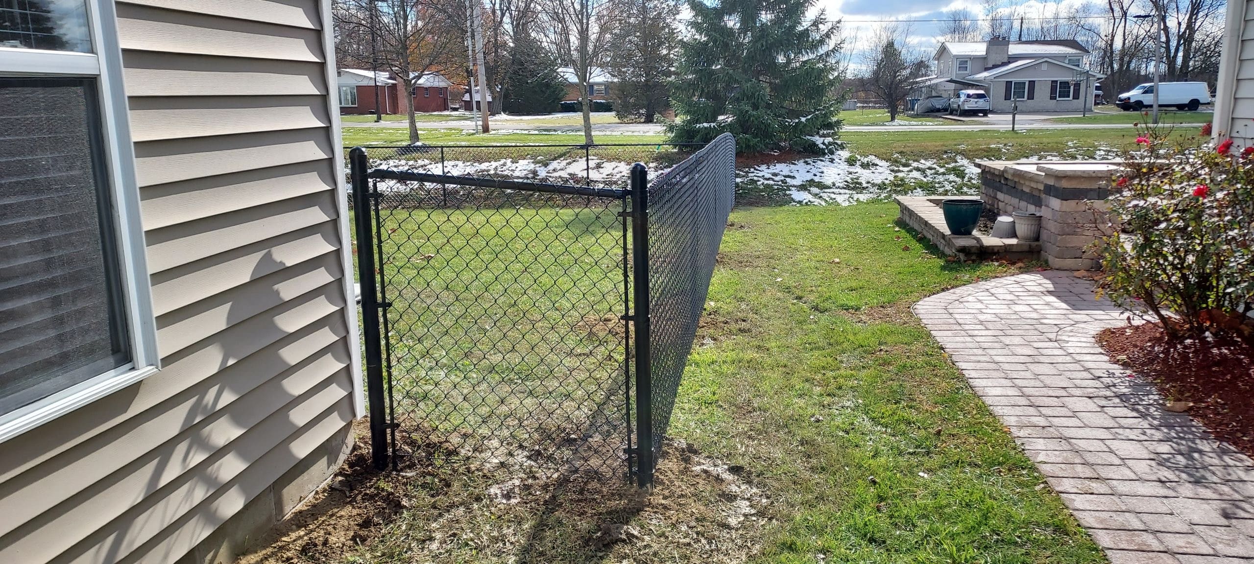 residential chain fence installation in Indianapolis
