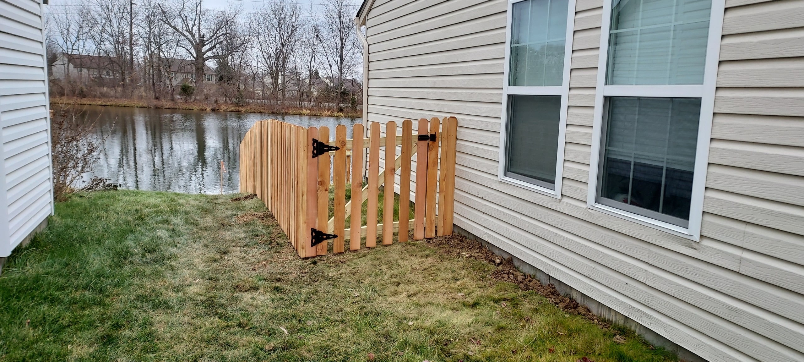 picket wood new fence installation in Indianapolis