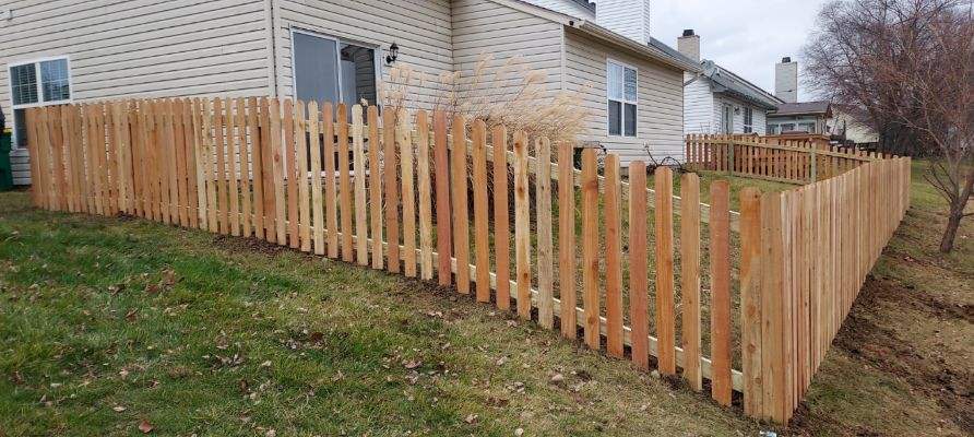 wood new fence installation in Indianapolis