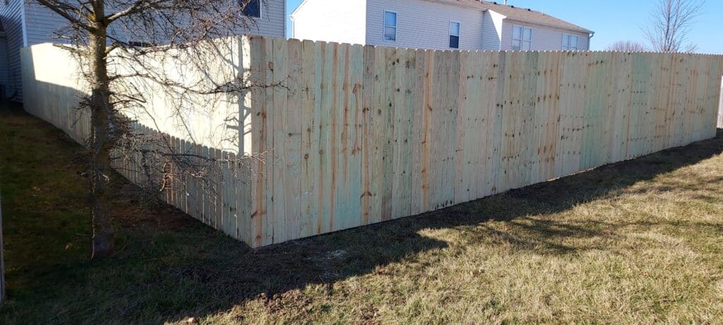 unstained wooden privacy fencing services in Indianapolis